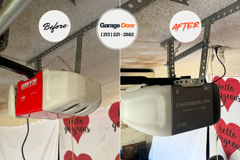 Before and after: garage door repair Suisun City, CA